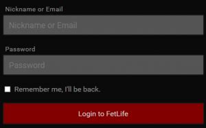 Fetlife Login Page